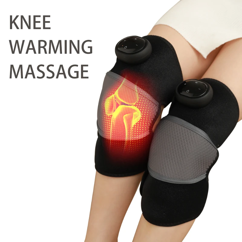 Electric Heating Knee Massager Far Infrared Joint Physiotherapy Elbow Knee Pad Vibration Massage Pain Relief Health Care