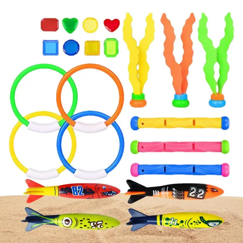 

Dive Toys 22PCS Summer Diving Pool Swimming Toys Summer Toys Pool Games Party Toys Vibrant Swimming Pool Toy For Boys Girls