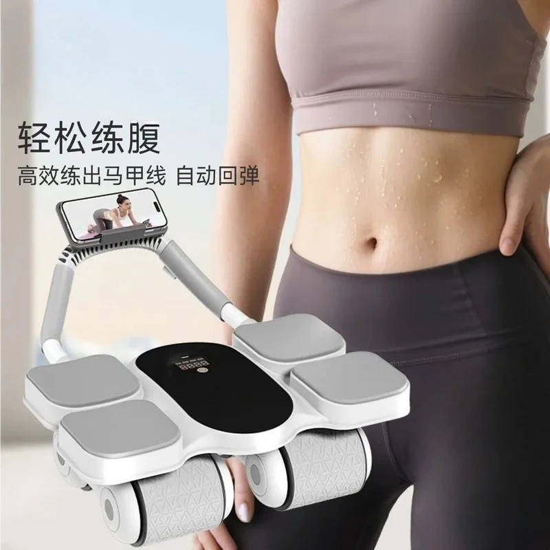 for Anta Abdominal Wheel Automatic Rebound Household Abdominal Muscles Men Women Fitness Equipment New Four Wheel Weight Loss