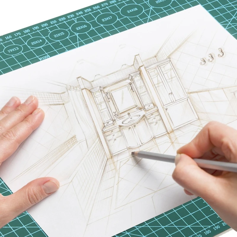 A3 A5 بولي كلوريد الفينيل قطع حصيرة منضدة خليط قطع وسادة الخياطة دليل DIY بها بنفسك سكين النقش الجلود قطع المجلس الجانب الأساس #5