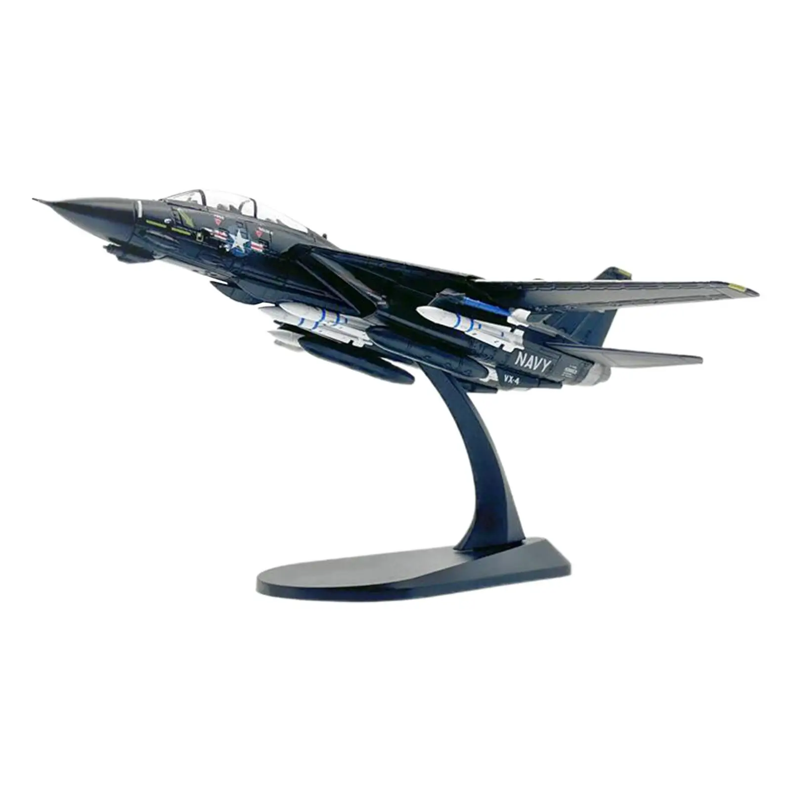 

Alloy 1/100 F14A Fighter Airplane Diecast Model Aviation Commemorate with Display Stand for Home Bedroom TV Cabinet Shelf Office