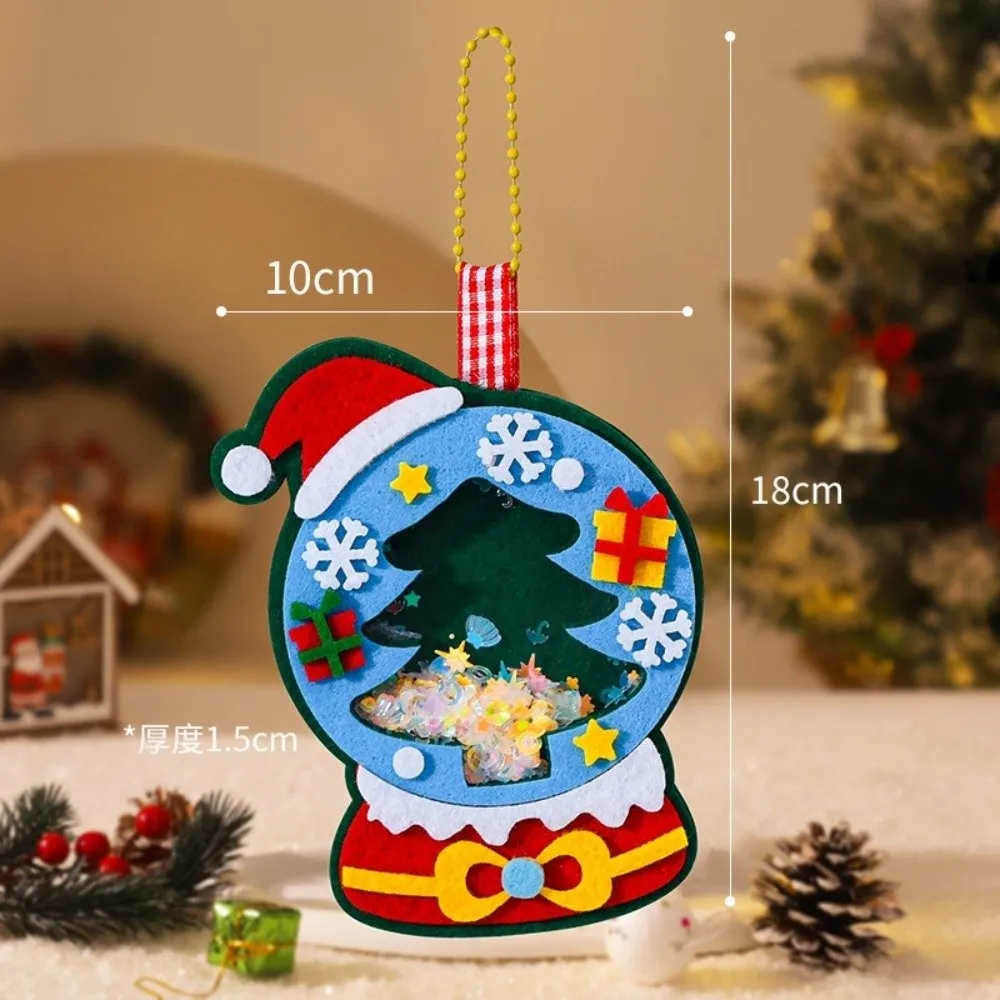 Criativo tecido não tecido presente de natal artesanal artesanato dos desenhos animados artesanal diy pingente criativo artesanato kit artesanato das crianças