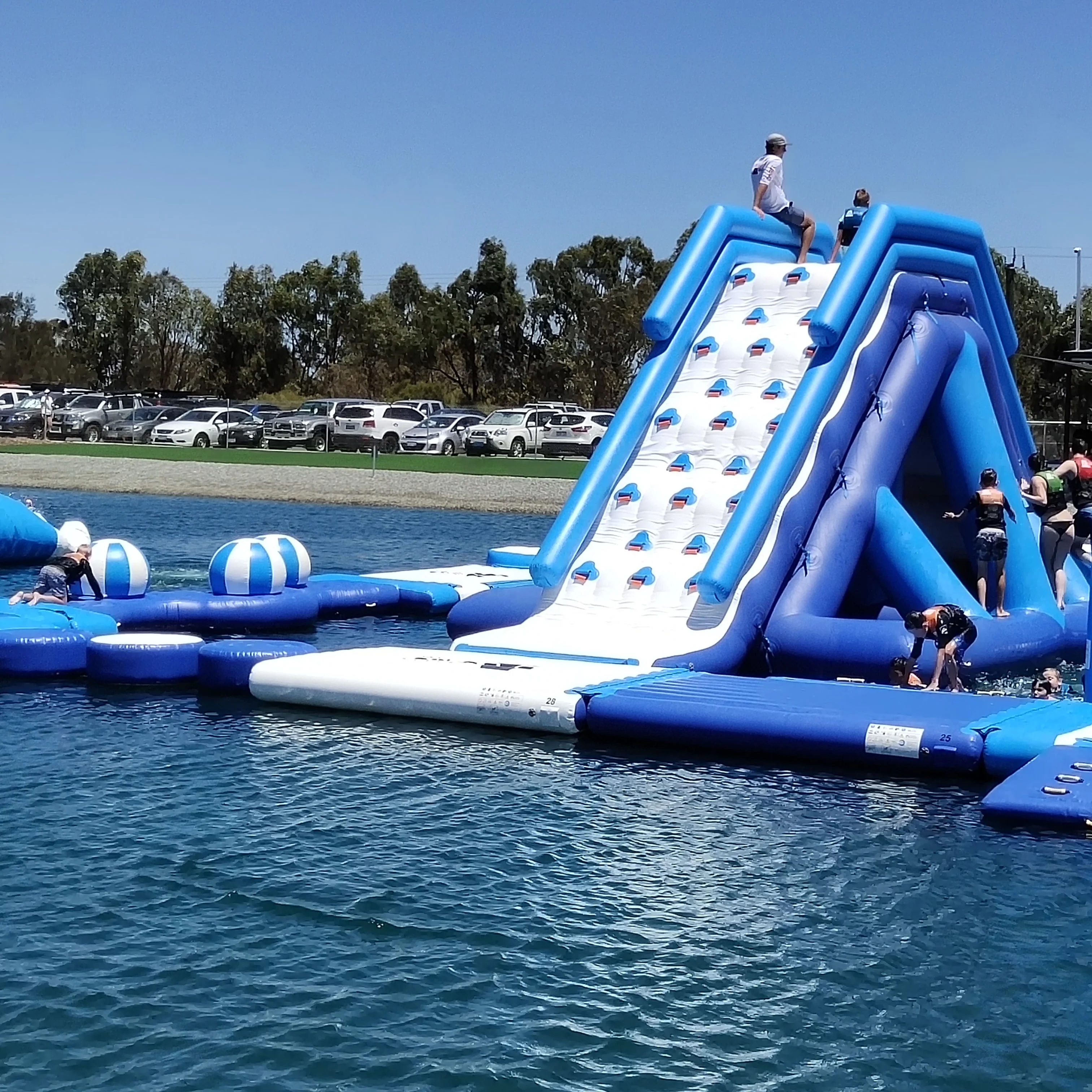 Bouncia Inflatable Water Park  in Stock with TUV Certification for Adults and Kids