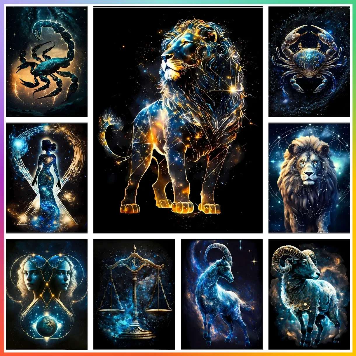 Zodiac Star Sign Diamond Painting Cross Stitch Puzzle Mosaic Embroidery Home Decor 5D DIY Art New Arrivals Artificial Drill Gift