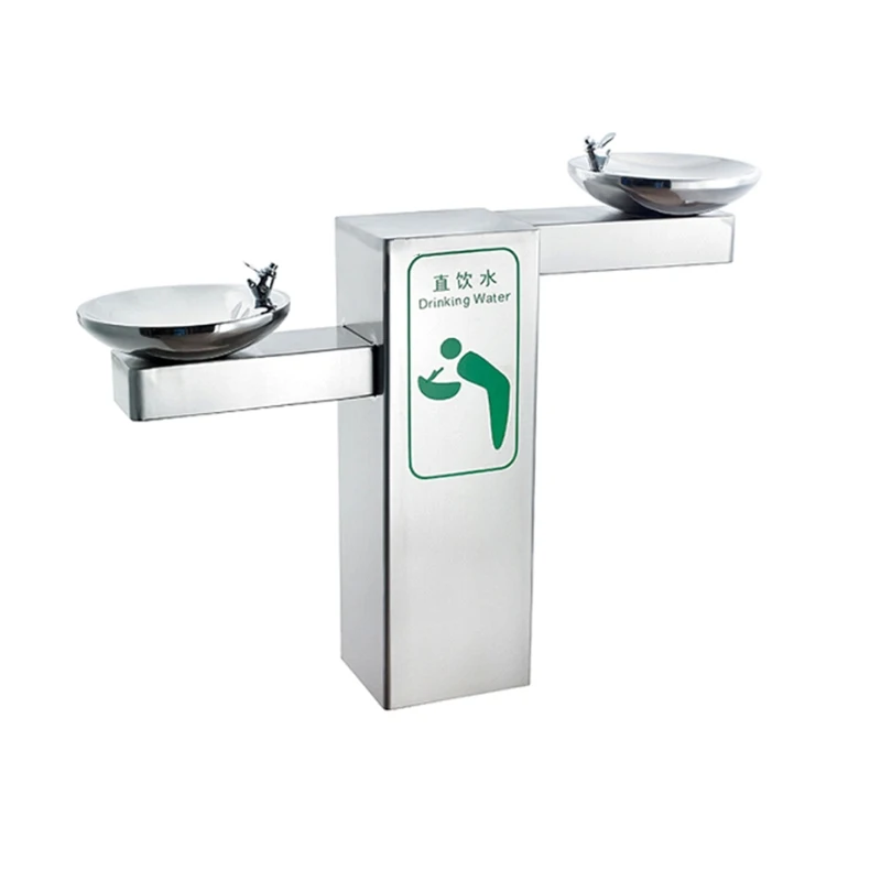 【Best】Garden Double Basin Water Dispenser Outdoor Stainless Steel Drinking Fountain With Cool Water
