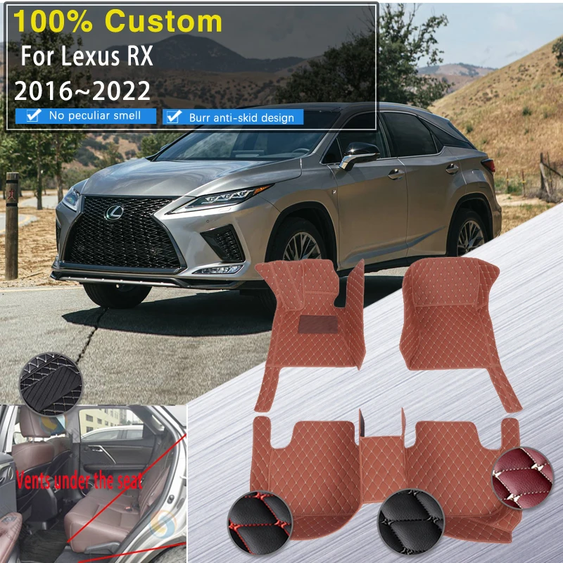 

Luxury Car Floor Mats For Lexus RX Rekusasu RX 270 330 350 AL20 2016~2022 Anti-dirty Pads Car Matts Rug Car Accessories Interior