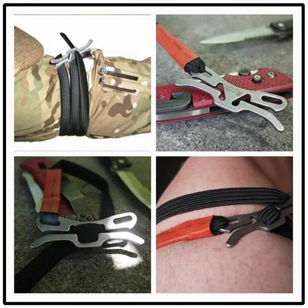 Camping alpinizm pierwsza pomoc medyczna opaska uciskowa trwała aplikacja bojowa awaryjne narzędzie EDC 93cm Survival elastyczna lina