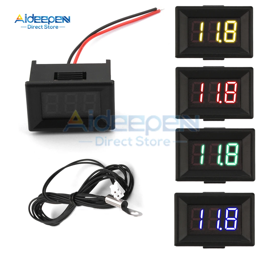 DC 4-28V Digital Temperature Sensor Meter Thermometer Hygrometer Gauge Digital Temperature Control With NTC 3950 100K Sensor