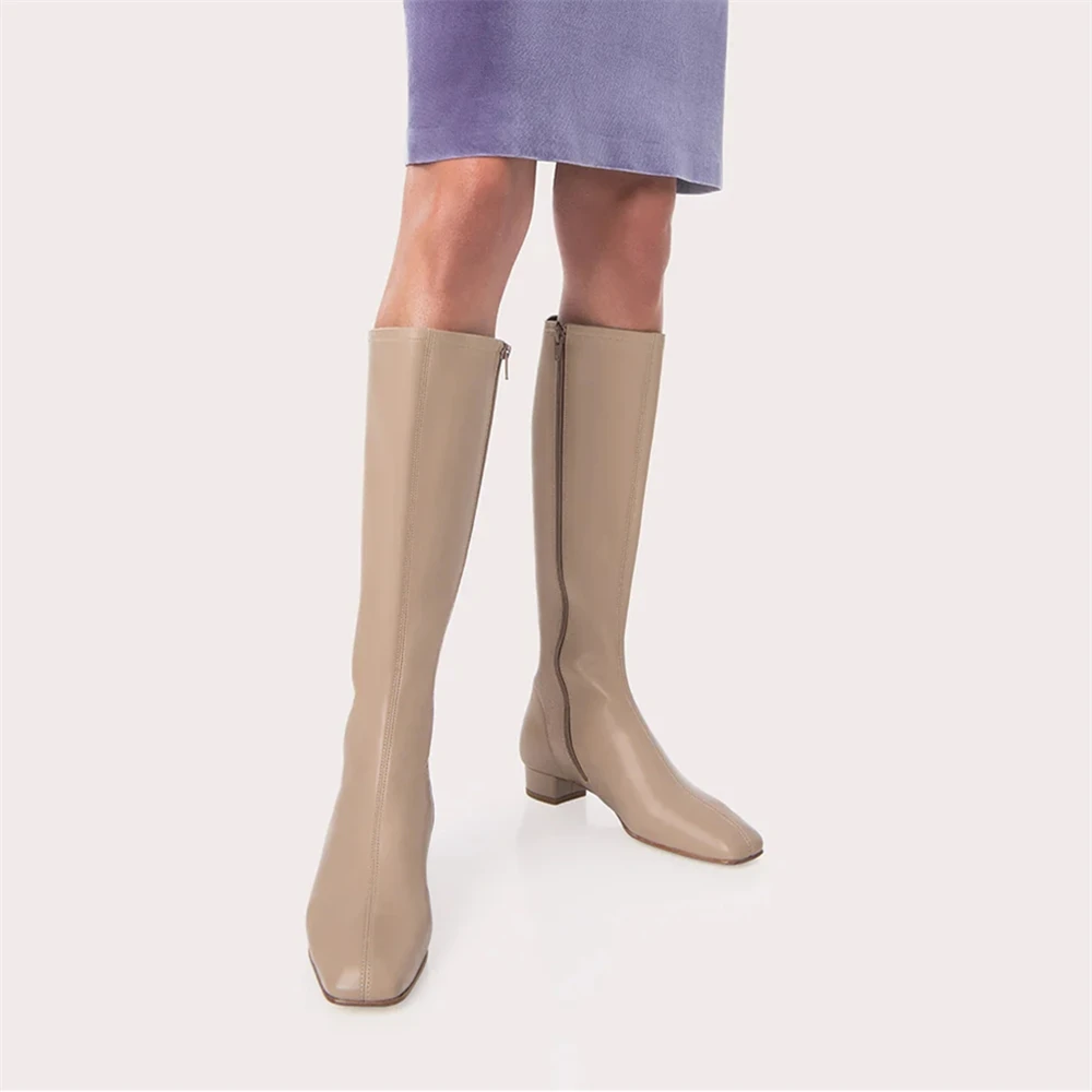 FEDONAS Brand Women Knee High Boots Soft Genuine Leather Warm Long Shoes Woman High Heeled Motorcycle Boots Elegant Lady Boots