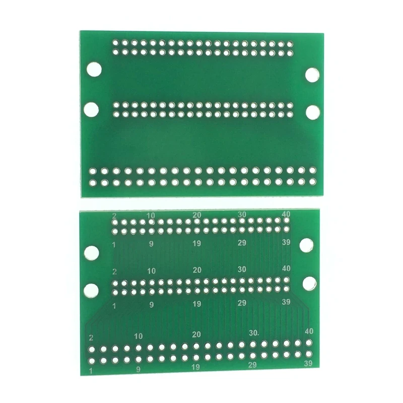 2Pcs 2x20P Conversion Plate 2.0-2.0-2.54MM Interrotating 40P Dual-row In-line Test Board PCB