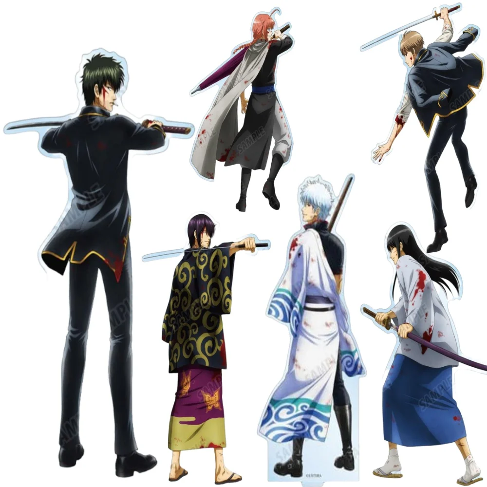 Anime GINTAMA HD Figure Katsura Kotarou Hijikata Toushirou Takasugi Shinsuke Acrylic Stand Model Plate Desk Decor Standing