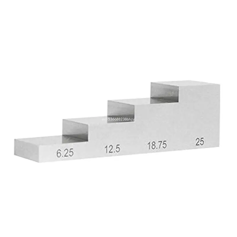 Calibration Test Block 4 Step High-Precision Calibration Block with 1018 Steel Ultrasonic Thickness Gauge/Flaw Detector Dropship