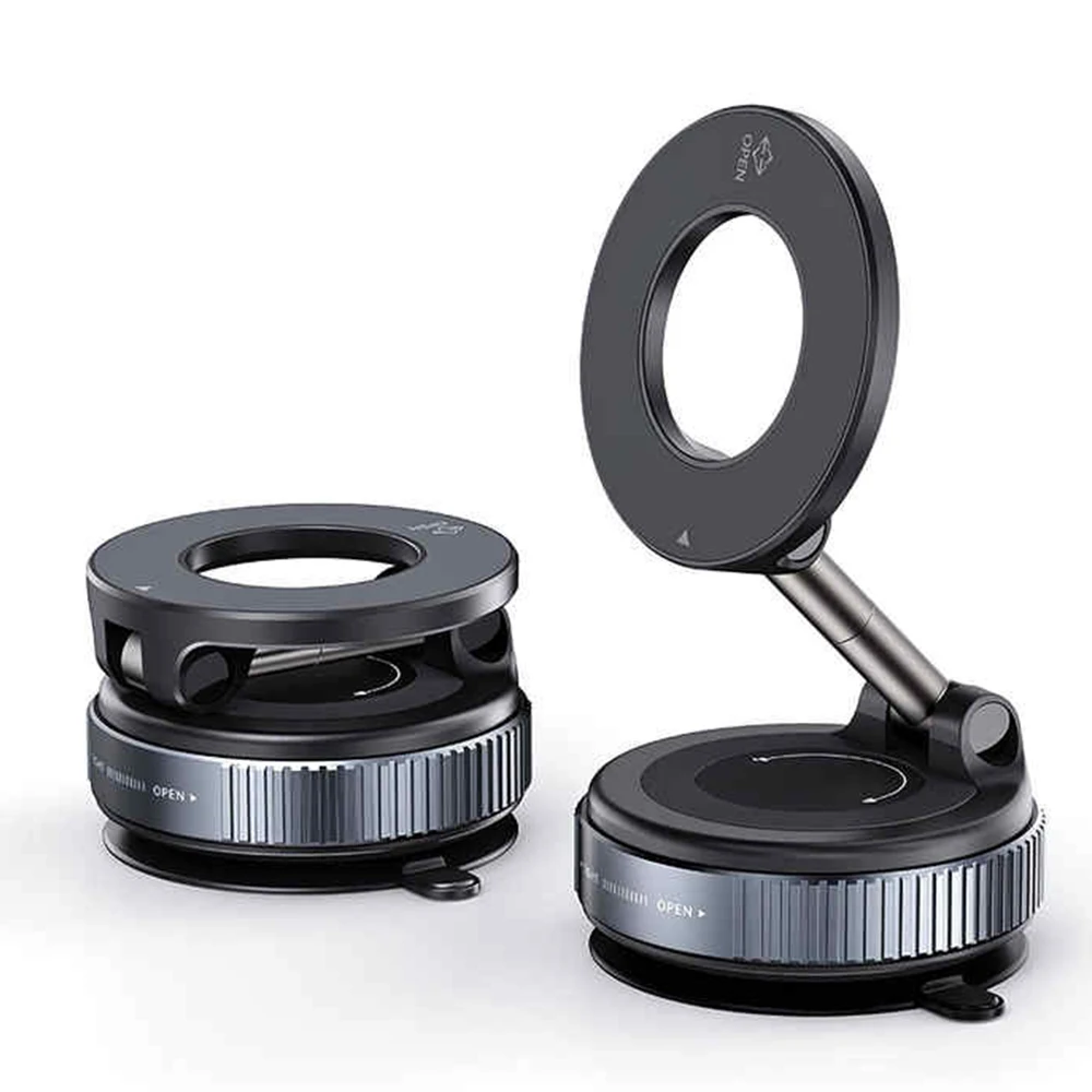 360 °   Supporto per telefono per auto con staffa magnetica per aspirazione sottovuoto regolabile per iPhone Magsafe Supporto per supporto magnetico pieghevole per Samsung