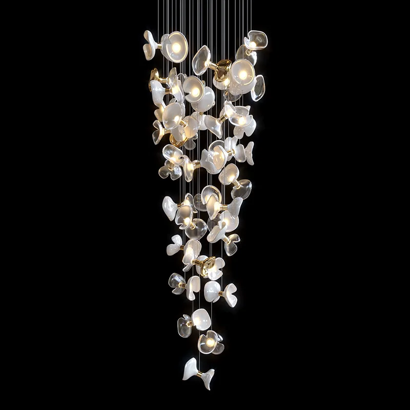 

French Green Dumbbell Glass Shade Lustre Chandelier, Custom Dimmable Hardware Pendant Lamp for Restaurant, Light for Ceilings