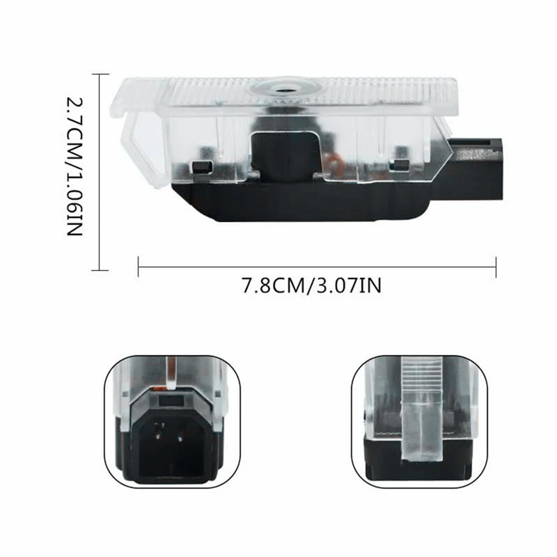 LED車のドアウェルカムランプ,ゴーストとシャドウ,2012〜2018パンチ,2005x2009, 2個