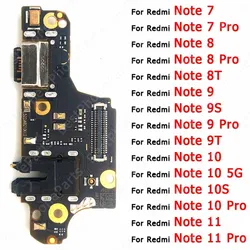 Charge Board For Xiaomi Redmi Note 11 10 10S 9 9S 9T 8 8T 7 Pro Charging Port Usb Connector Pcb Dock Socket Spare Parts