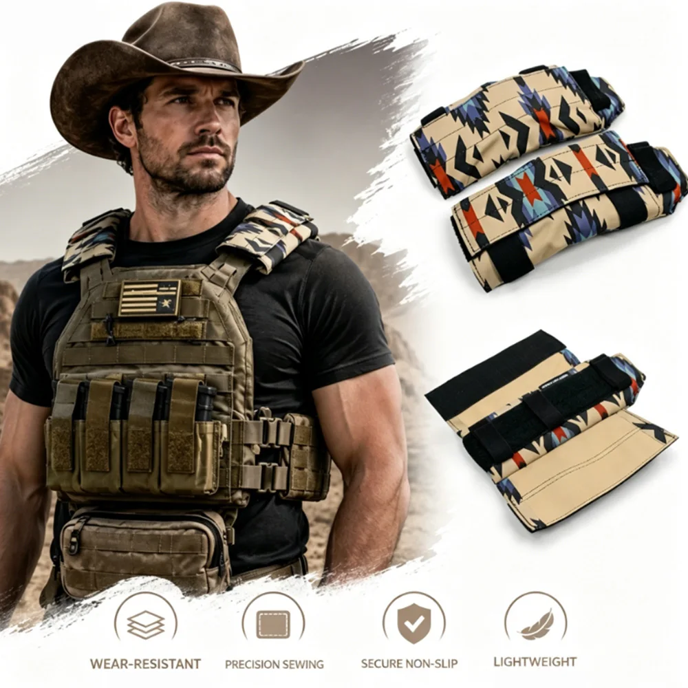 

1Pair Detachable Tactical Vest Shoulder Pads Replacement Strap Pad Double Layer Support Anti-Slip Cushion for Hunting Shooting