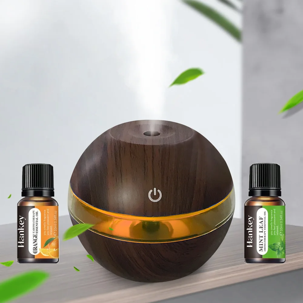 

Wood Humidifier with Touch Control And Night Light 300 Ml USB Aromatherapy Diffuser for Bedroom Air Moisturizer