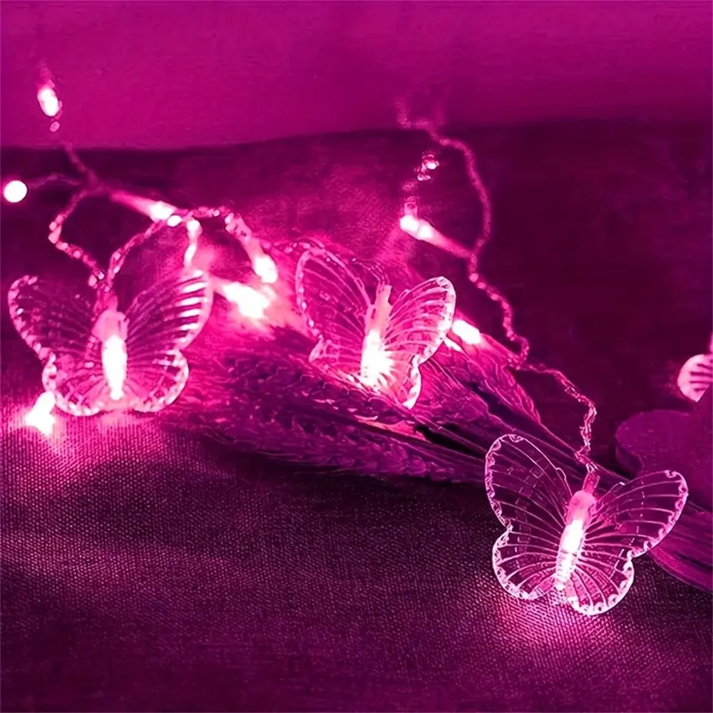 LED Butterfly String Light USB Powered Flashing Fairy Light With 8 Modes Suitable For Bedroom, Christmas, Wedding, Party, Dormit
