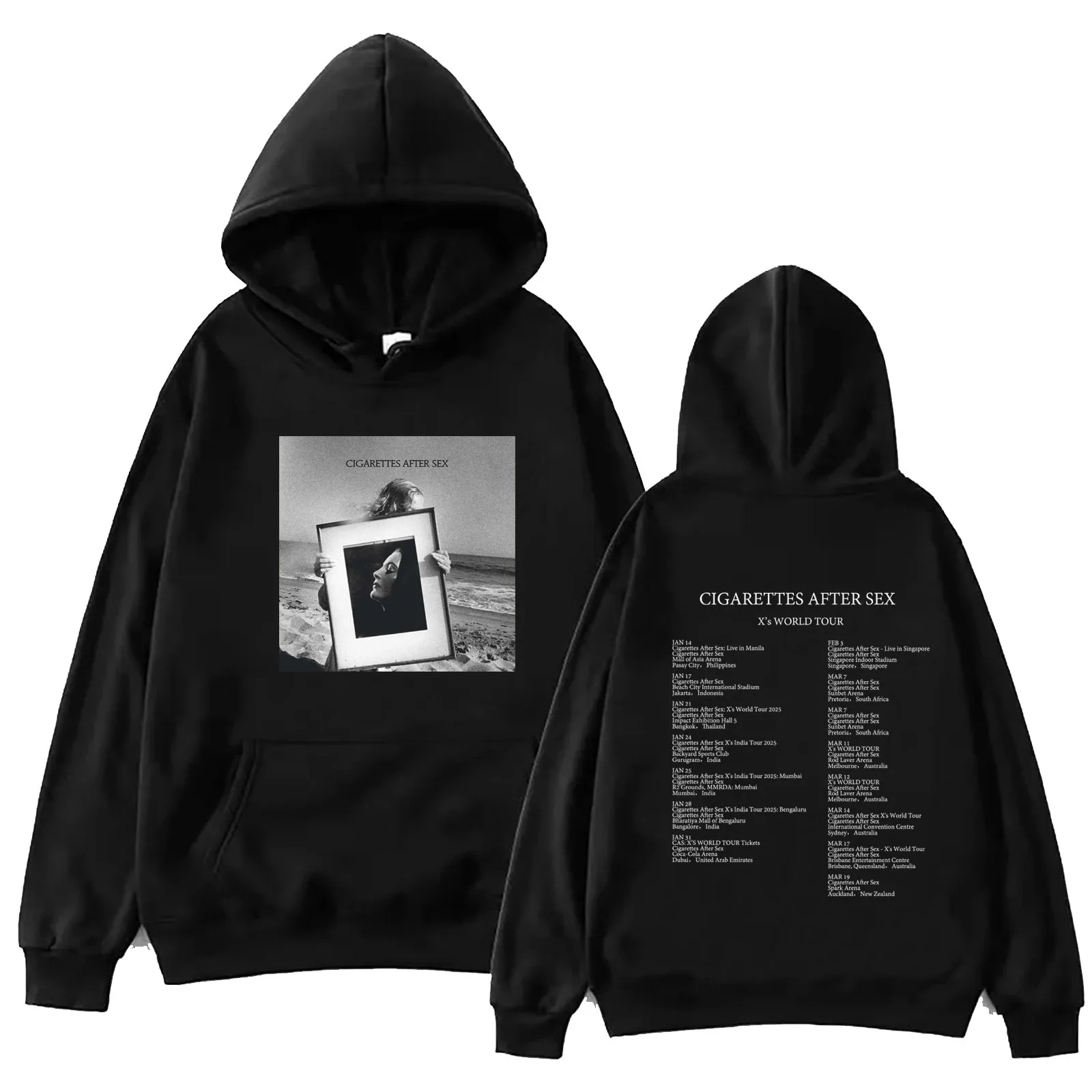 Cigarettes After Sex X's World Tour 2025 Hoodie Harajuku Hip Hop Pullover Tops Sweatshirt Fans Gift Tops