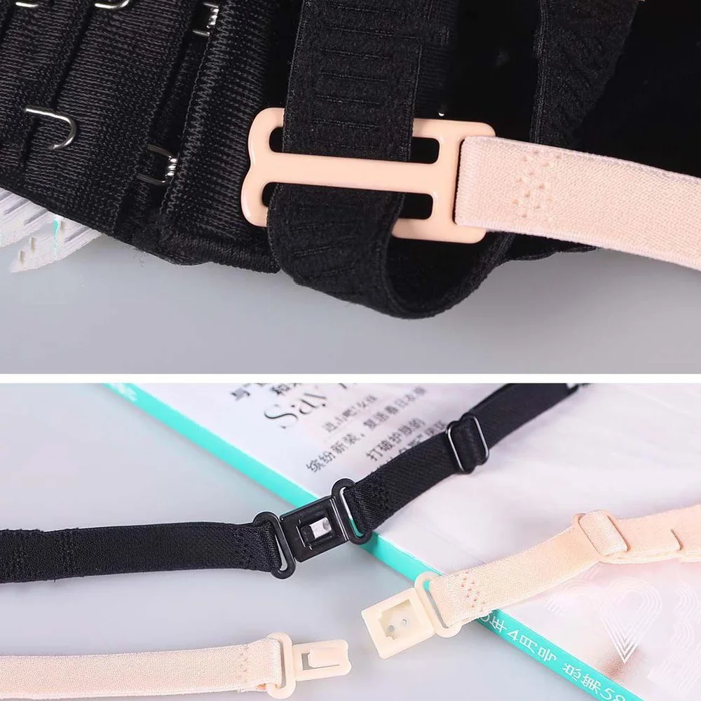 2Pcs Frauen Anti Slip Bh Gurt Doppel-schulter Halter Schnalle Gürtel mit Zurück Haspe Alle Spiel Unsichtbare Elastische strap Bh Zubehör