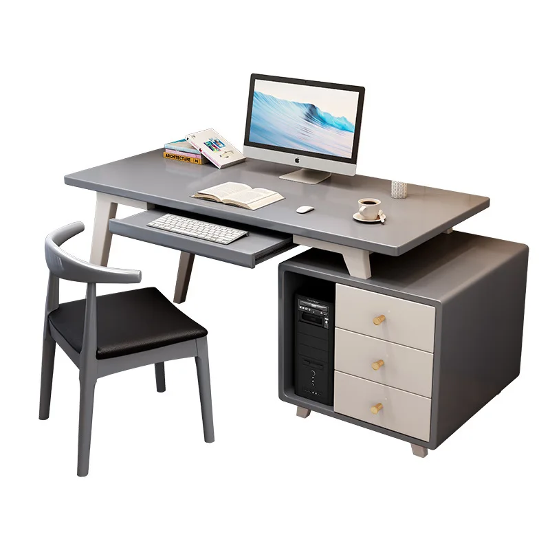 

Home, office, desktop computer desk, home, light luxury, modern simplicity, solid wood