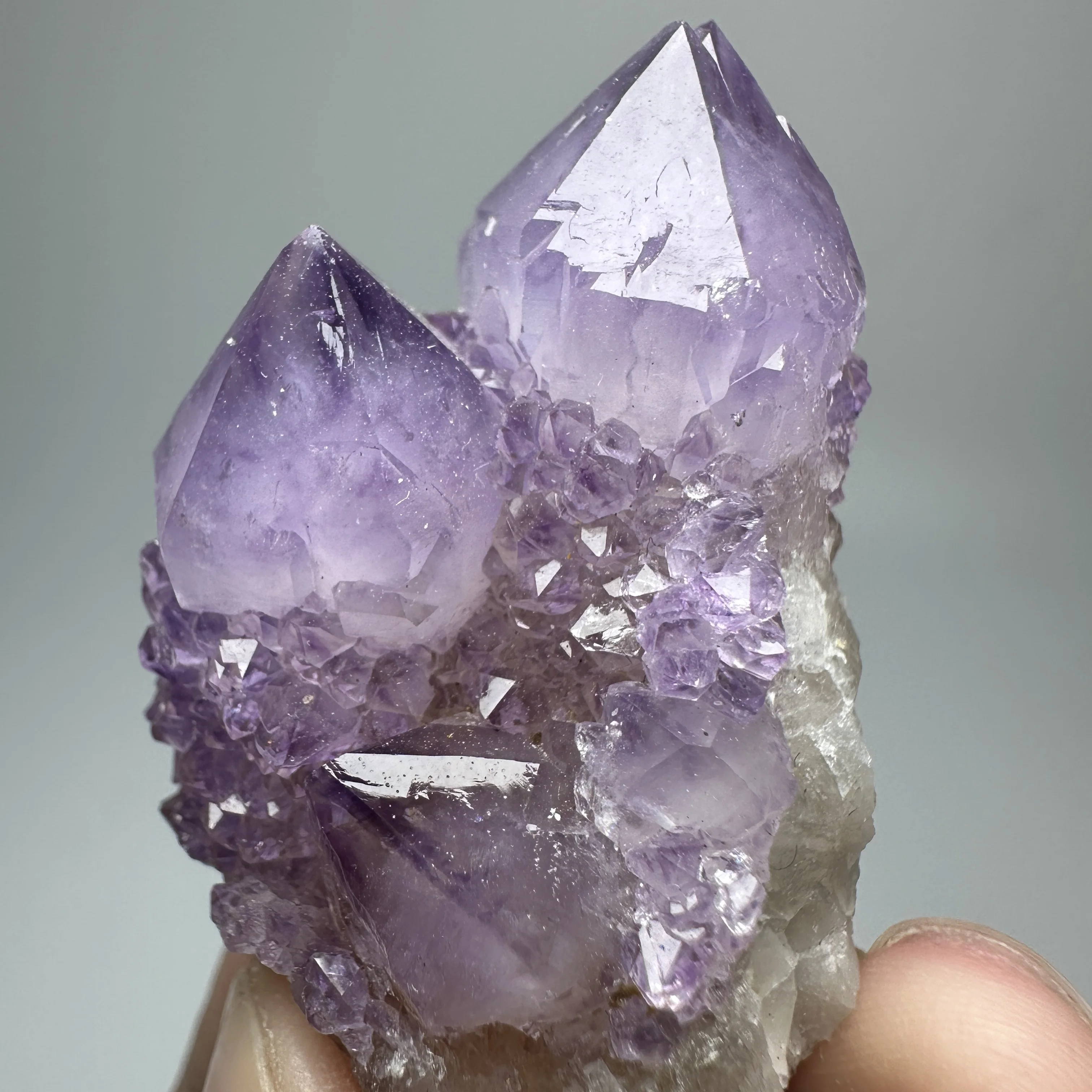 Natural Amethyst Cactus Quartz Spirit Quartz Cluster Rare Mineral Specimen Collection Healing Crystal Decoration