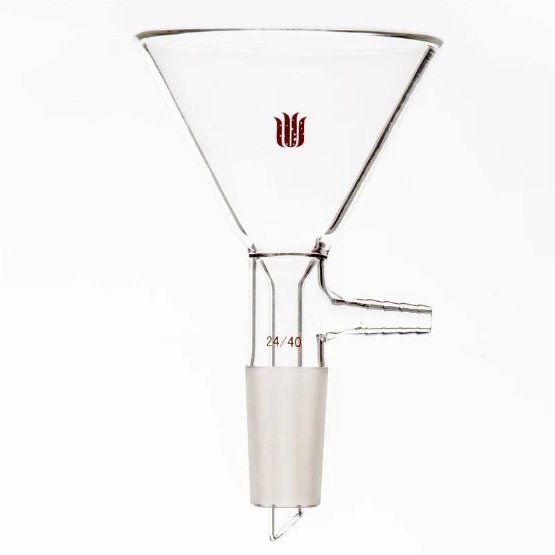 SYNTHWARE Grinding funnel, φ50mm φ75mm φ90mm, Male joint 14/20 19/22 24/40, Borosilicate glass triangular funnel