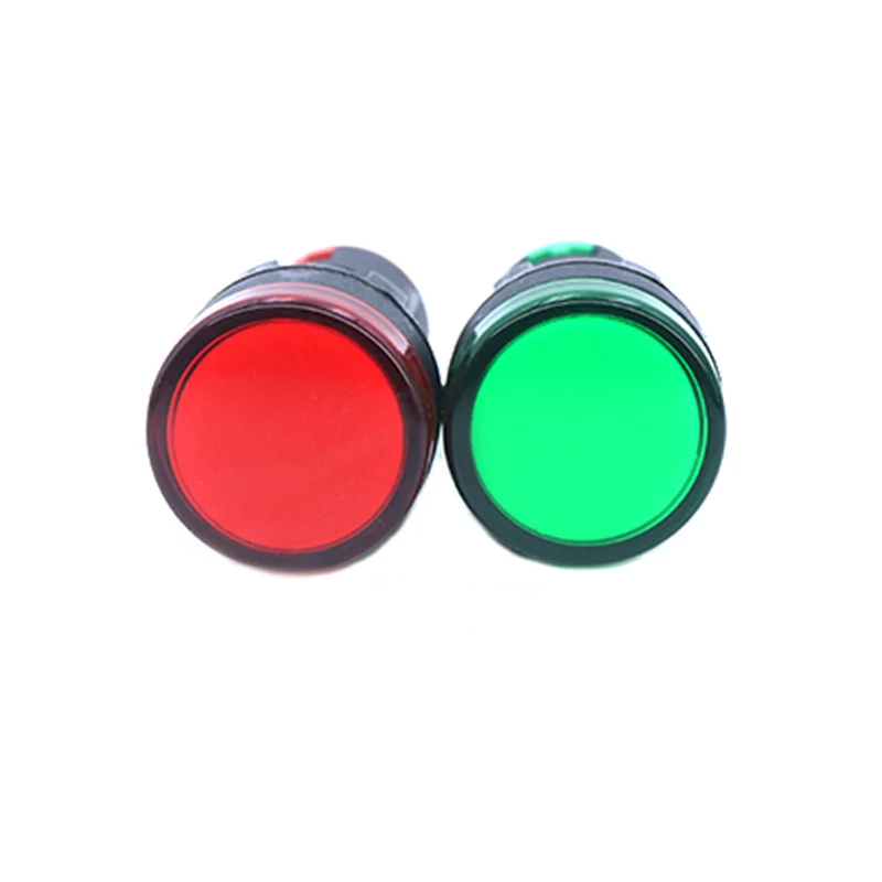 AD16-22 LED Indicator Light 22mm Panel Mounting 12V 24V DC 220V AC  for Industrial Machine Control Panel Signal Power Pilot