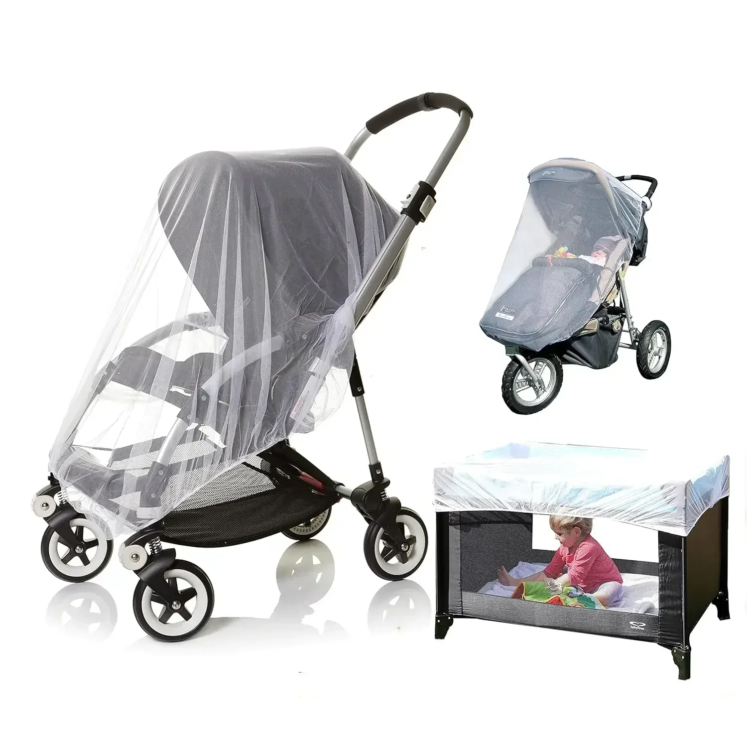 

20PCS The Perfect Anti-mosquito Net for Baby Pushchairs Baby Bassinets Baby Portable Mini Cots Anti-mosquito Net Anti-bug Nets