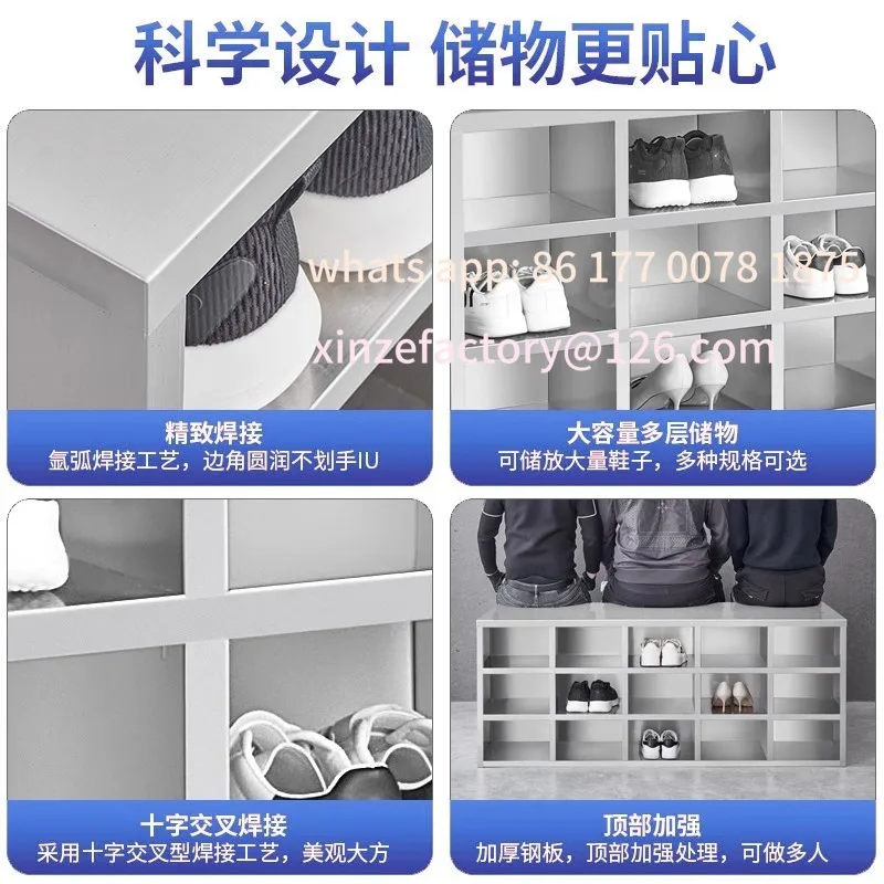 Customizable 304 dust-free workshop shoe cabinet purification workshop multi-layer shoe changing stool single and double-sided e
