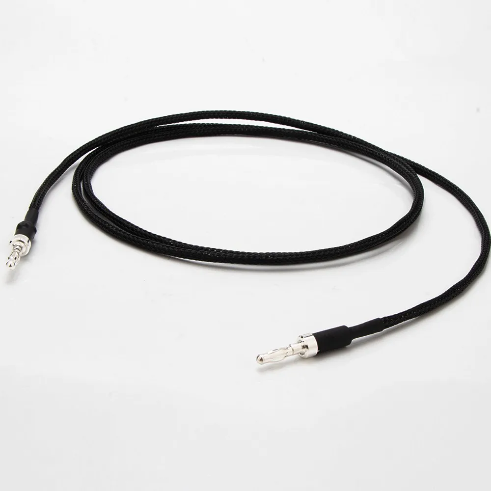 Hifi versilbertes Audio kabel-Banane zu Banane/Spade Plattenspieler Erdung kabel für realistische mcs Phono Vinyl CD Lautsprecher verstärker – Detail 2