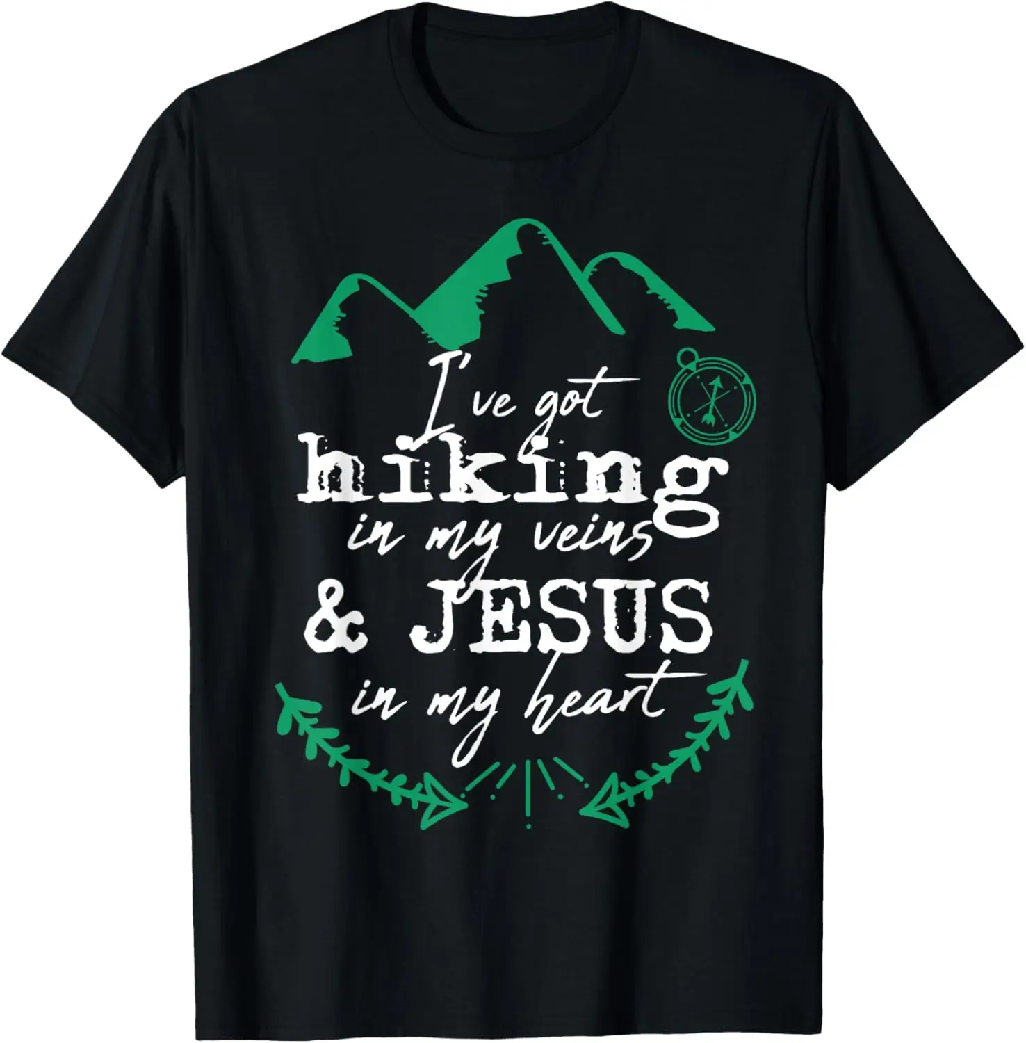 Hiking Christian Jesus Outdoor Hiker T-Shirt