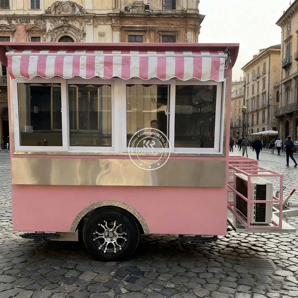 

Small Mobil Food Truck Trailer Professional Customize Mobile Street Food Truck Ice Cream Coffee Cart Trailer
