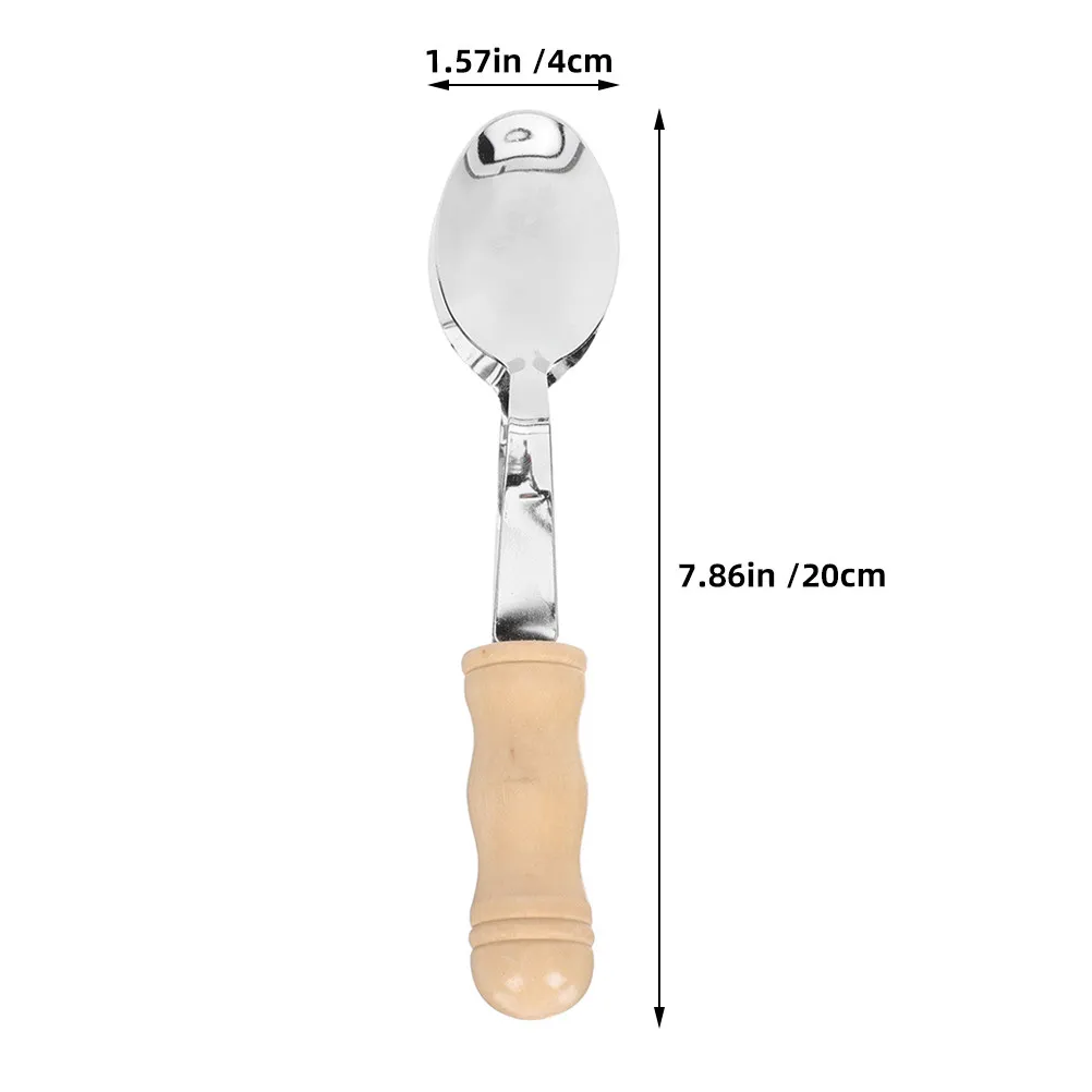 2Pcs Musical Spoons Stainless Steel Percussion Instrument Hand Percussion for Kids Adults Folk Music Lively Rhythm Portable view 5