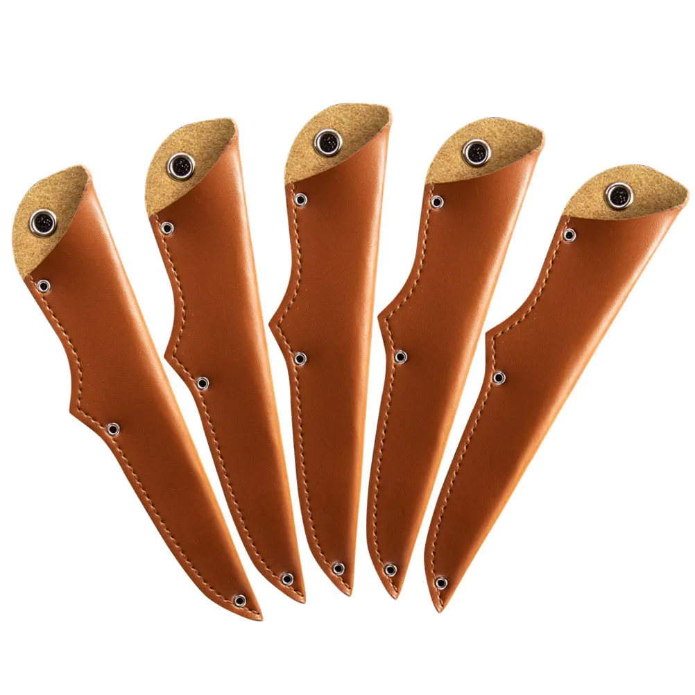 5Pcs Household Cutter Covers Premium PU Material Lightweight Portable Cutter Protector Compact Sleeve Wear Resistant for Travel