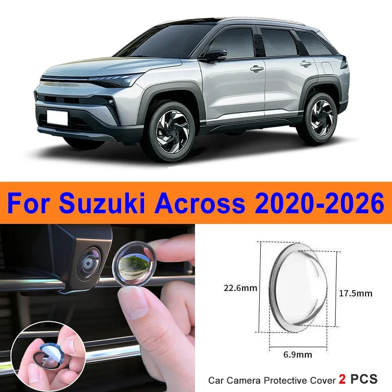 

360 Reverse Image Car Camera Cover Anti-Scratch PC Lens Protector Stickers For Suzuki Across 2020-2026 2Pcs