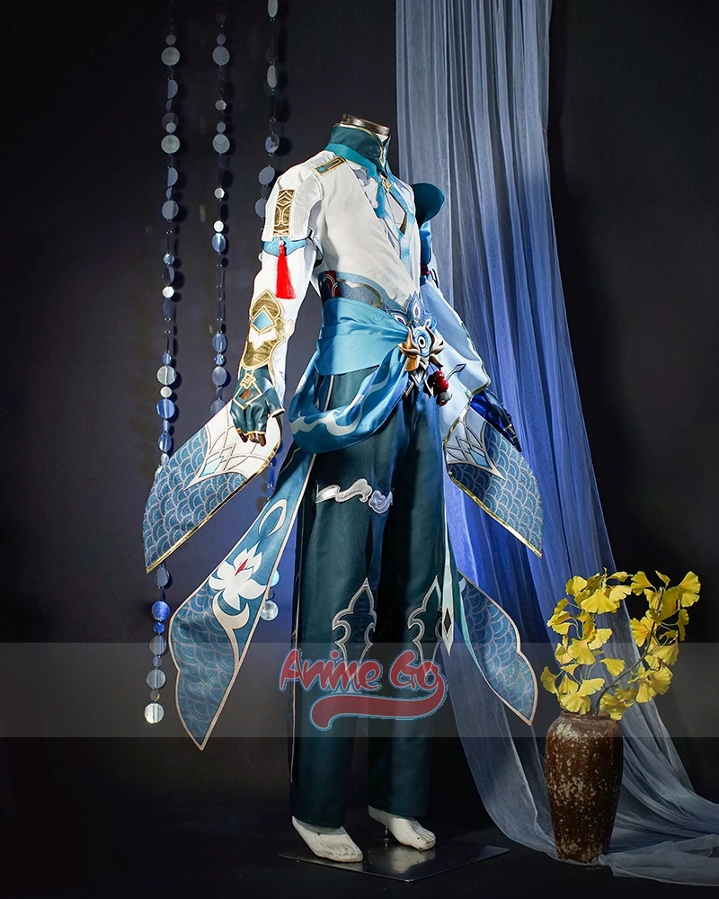 Honkai Star Rail Dan Heng-Disfraz de Cosplay con cuernos de dragón, uniforme de juego de piel, C08164-AA de Halloween