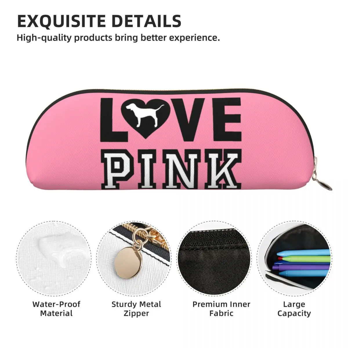 愛ピンク鉛筆ケース鉛筆ポーチ収納文具用品大容量ペンボックス鉛筆バッグ子供のためのギフト