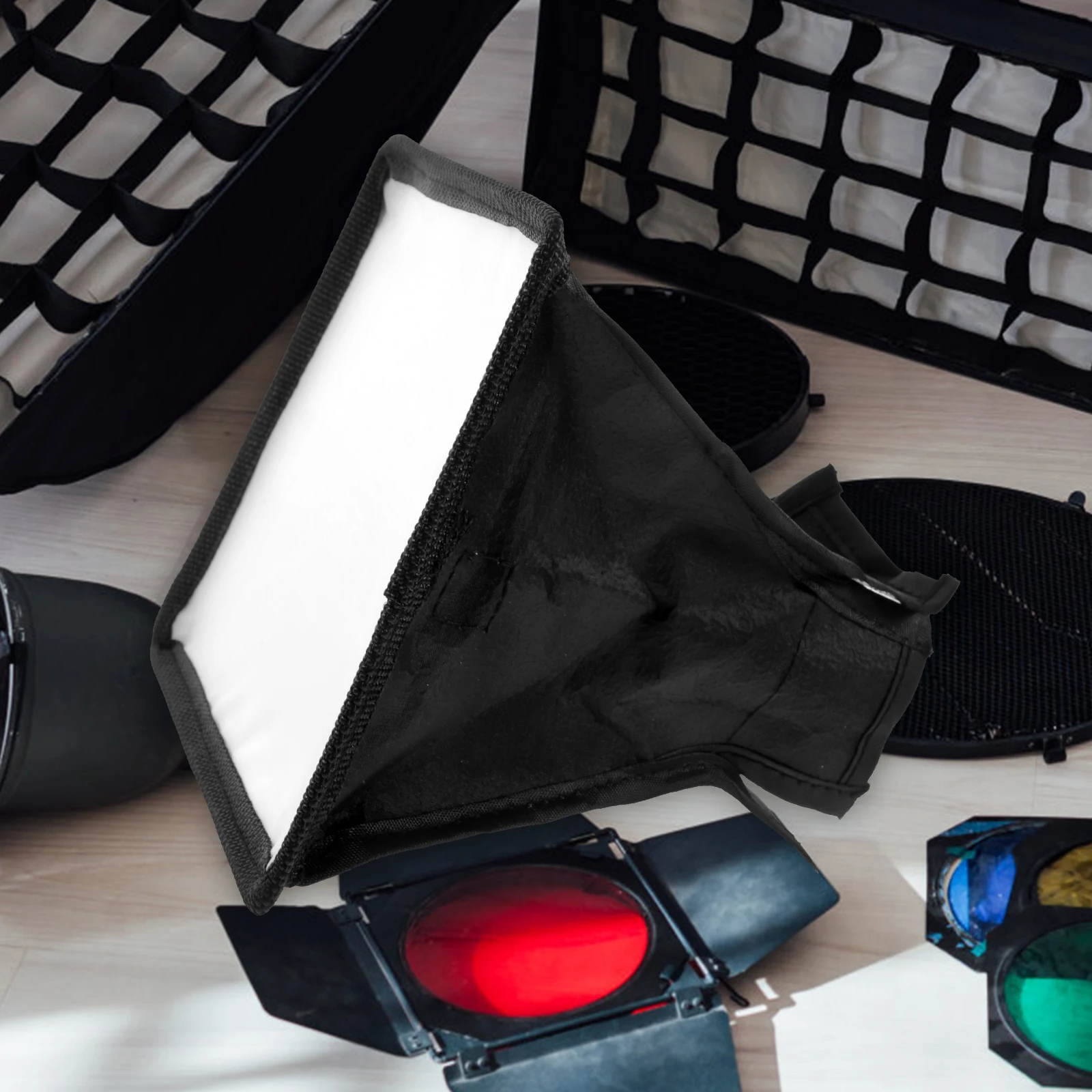 

Portable 15x17cm Camera Flash Light Softbox Black White Cloth Diffuser for Universal Lamp Lighting Studio
