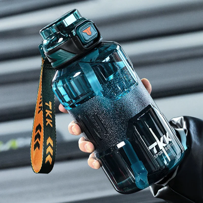 Large Capacity Sports Fitness Water Cup Boys With Straw & Drink Couples Outdoor Kettle Resistant To High Temperature Food Grade