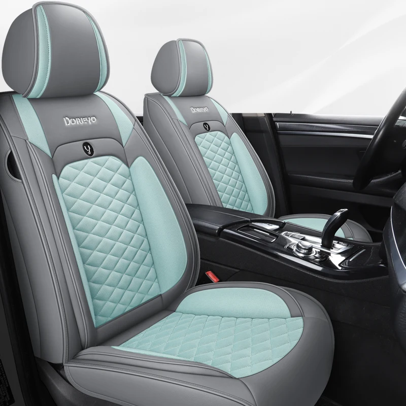 Universal Leather Car Seat Covers for Nissan Qashqai j10 Almera n16 Note X-trail t31 Patrol y61 Juke Leaf Teana Auto Accessories