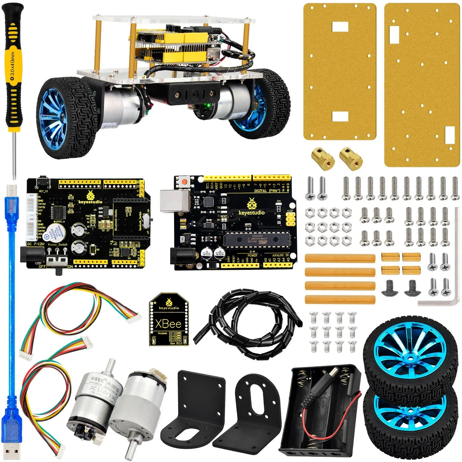 Keyestudio-Auto-equilíbrio equilíbrio robô carro kit para arduino, auto-equilíbrio carro, kit eletrônico DIY, brinquedos STEM, crianças presente