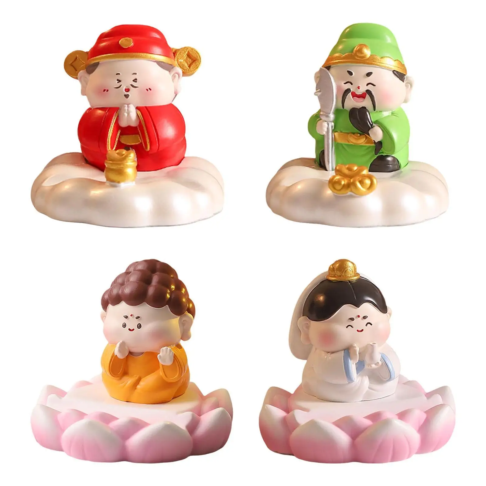 

Chinese God Figurine Phone Holder Decorative Statue for Festival Car Office