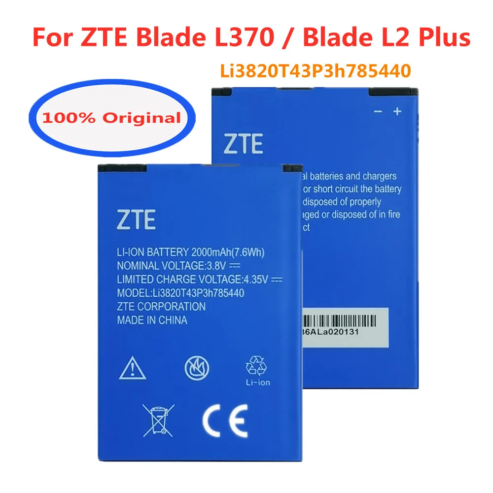 

Original New Li3820T43P3H785440 Battery 2000mAh For ZTE Blade L370 / Blade L2Plus L2 Plus High Quality Phone Rechargable Battery