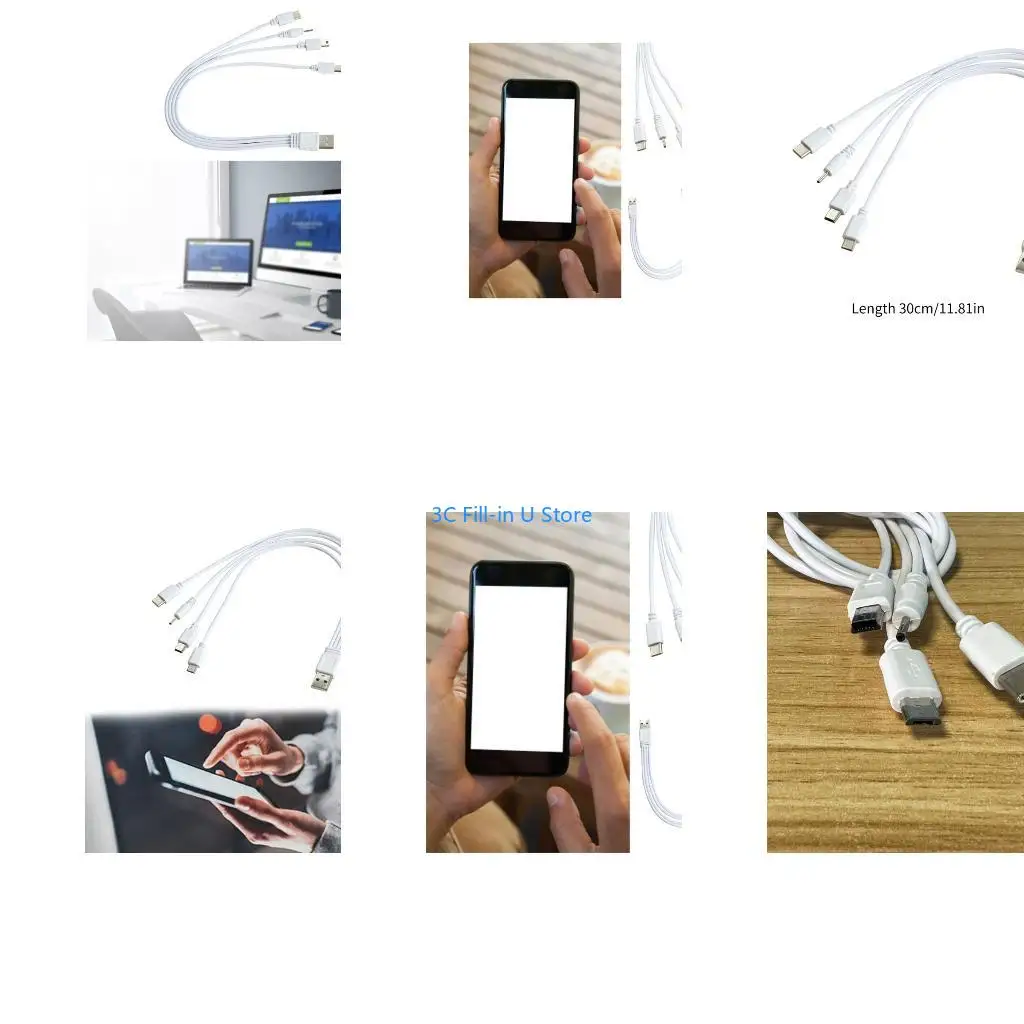 G8TA Universal USB Type C Cable 4 in 1 USB Converter Cable Cord for Multiple Devices