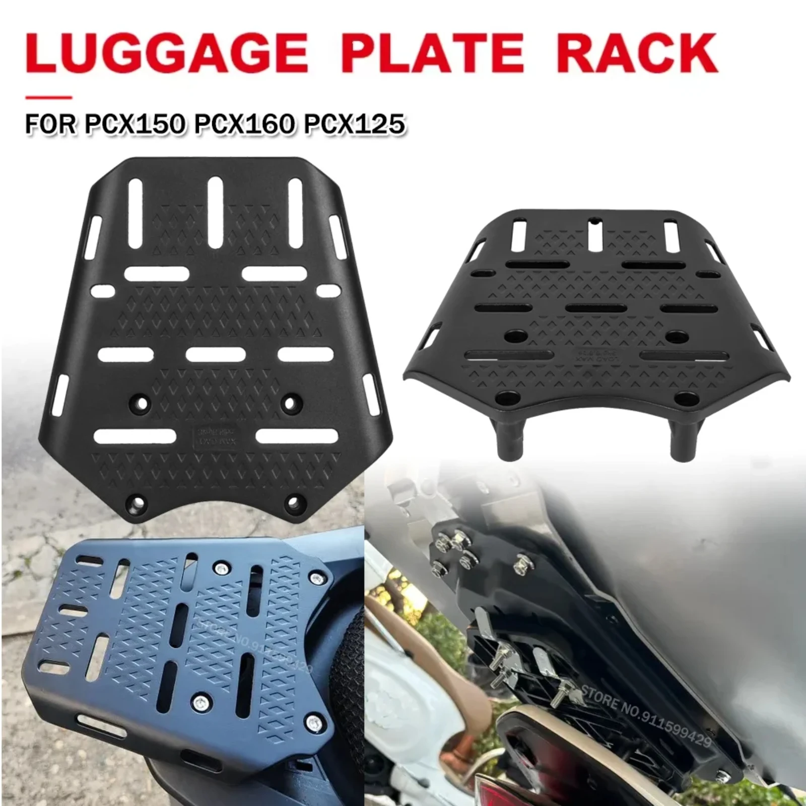 Motorcycle Accessories For HONDA PCX150 PCX160 PCX125 2014-2023 Trunk Rear Shelf Storage Rack Top Box Luggage Case Seat Bracket