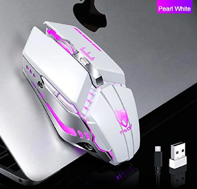 USB Wireless Mouse Charging Silent Mouse Touch Wheel Gaming Mouse For T-Wolf Q15 Four-Color Computer Peripheral Office Mouse