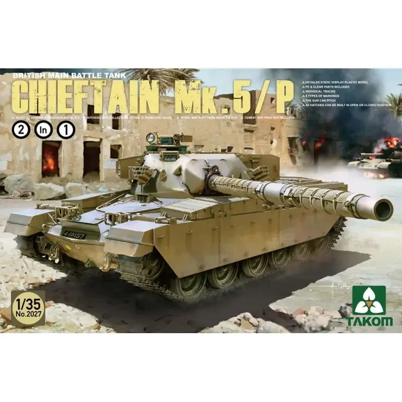 

TAKOM 2027 1/35 Британский главный боевой танк Chieftain Mk.5/P — комплект масштабной модели