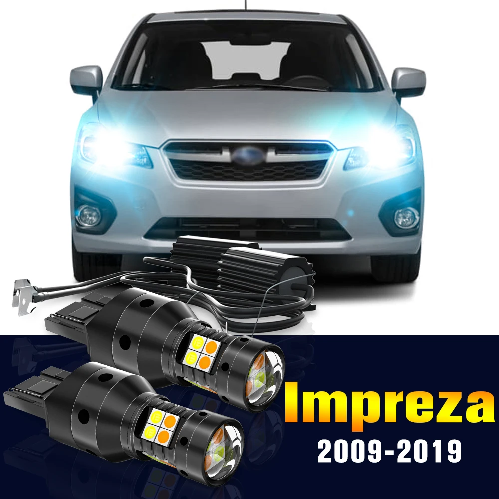 

2pcs LED Dual Mode Turn Signal+Daytime Running Light DRL Lamp For Subaru Impreza 2009-2019 2010 2011 2012 2013 2016 Accessories